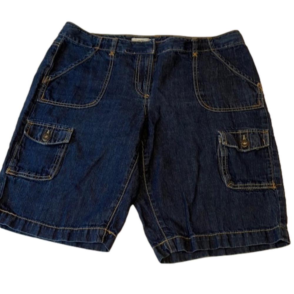 Loft jean cargo shorts, size 12